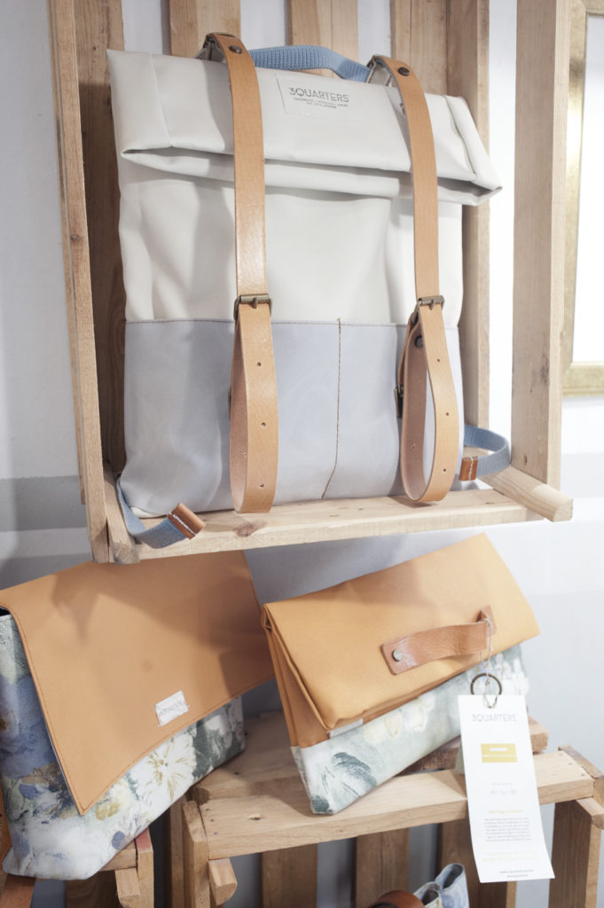 3quarters design handmade recycled bags in Athens
