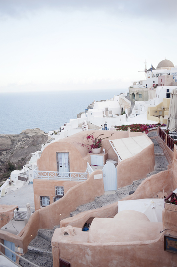 Visiting Oia during the sunset